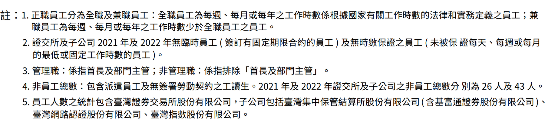 員工組成